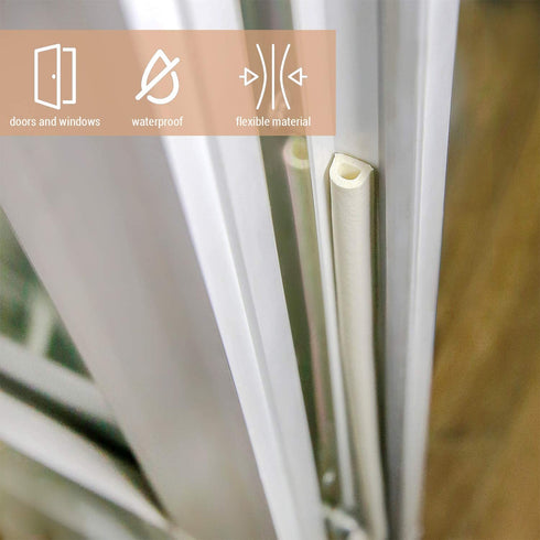 Weather Sealing Strip for Home Doors and Windows, D-Shaped